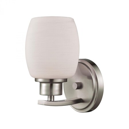 Thomas Casual Mission 1-Light for the Bath in Brushed Nickel with White Lined CN170172